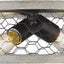 Soporte empotrado 2 luces color negro mate
