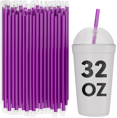 Pajitas morado para bebidas gruesas 250uds