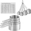 Set 8 Tazas Medidoras Acero Inox 18/8 Profesional