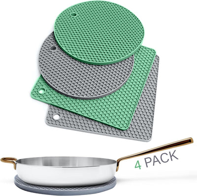 Salvamanteles silicona para ollas sartenes pack 4 resistente calor