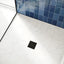 Set desagüe ducha cuadrado acero inox negro mate
