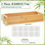 2 Bandejas Bambú Inodoro con Cesta Madera y Almohadillas