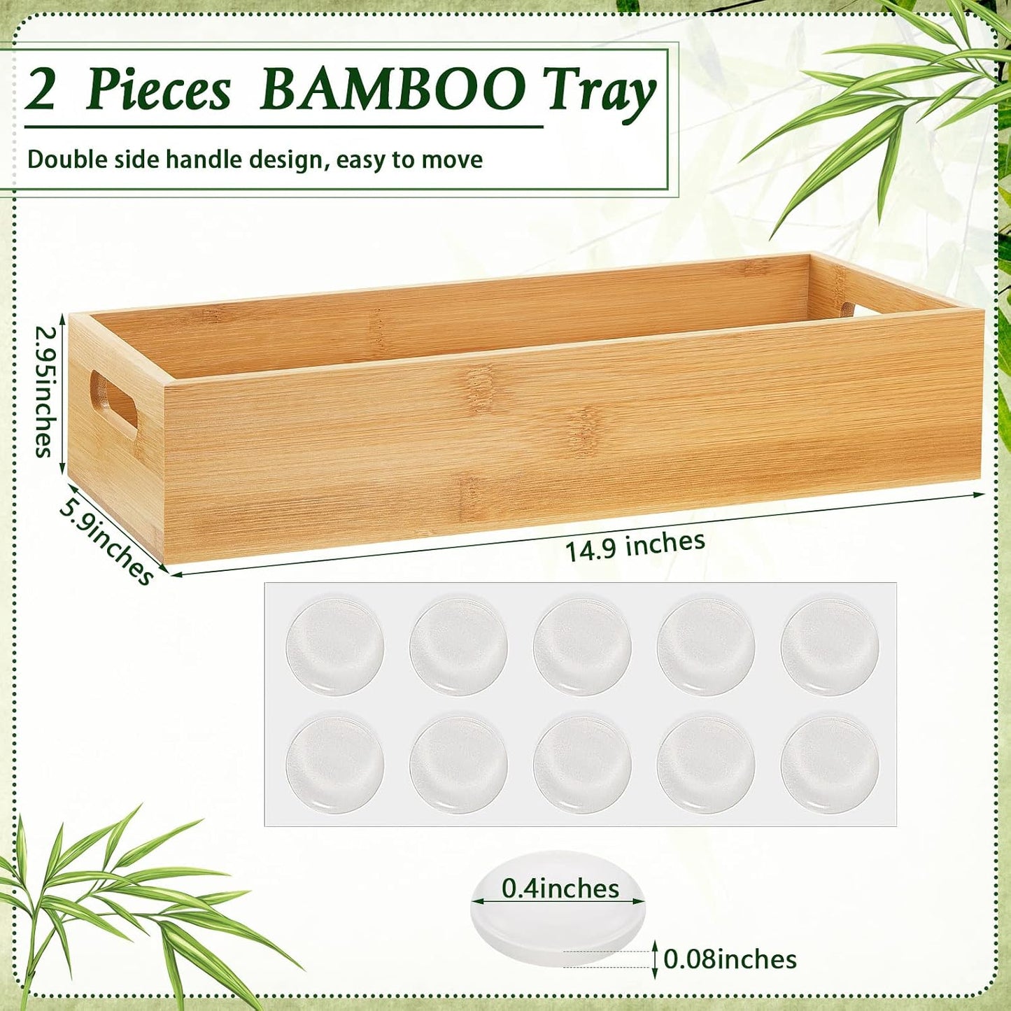 2 Bandejas Bambú Inodoro con Cesta Madera y Almohadillas
