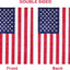 Bandera americana jardín 12x18" doble cara seda plateada