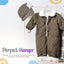Perchas plástico 11" para bebés y niños set 20 blancas