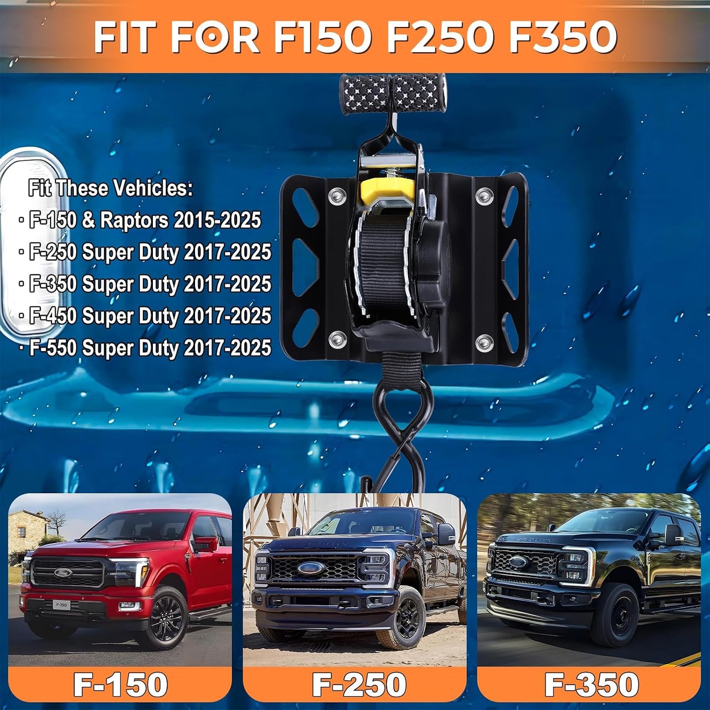2 Pzas Correas Retráctiles Ford F150 Raptor 10pies