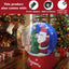Decoración inflable navideña con luces LED y copos de nieve