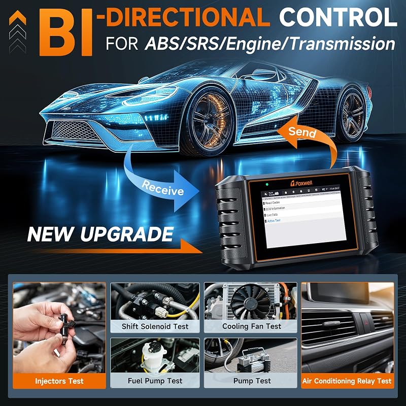 Escáner OBD2 bidireccional para ABS motor purga naranja