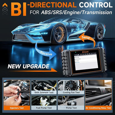 Escáner OBD2 bidireccional para ABS motor purga naranja