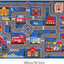 Alfombra set niños diseño ciudad 150x100cm antiderrap