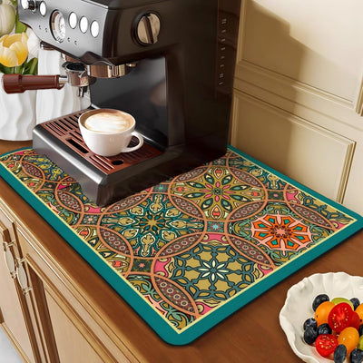 Tapete para cafetera 16x24pulg con base antideslizante cocina