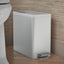 Bote basura baño 2.5gal pedal suave acero inox blanco