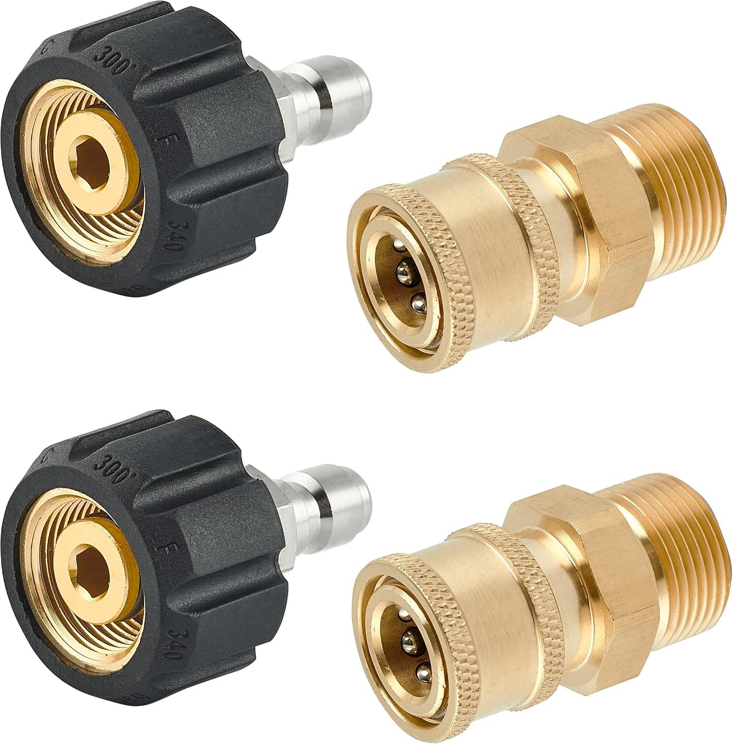 Set 4 adaptadores M22 conexión rápida 0.551" a 1/4"