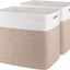 Canastas almacenamiento plegables 16.5x13x15" set 2 marrón
