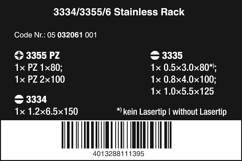 Set 6 destornilladores inox 6.5x150mm