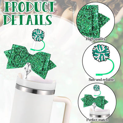36 Pzas Accesorios Vasos Porrista 12 Cubiertas Pajita Lazos Colgantes
