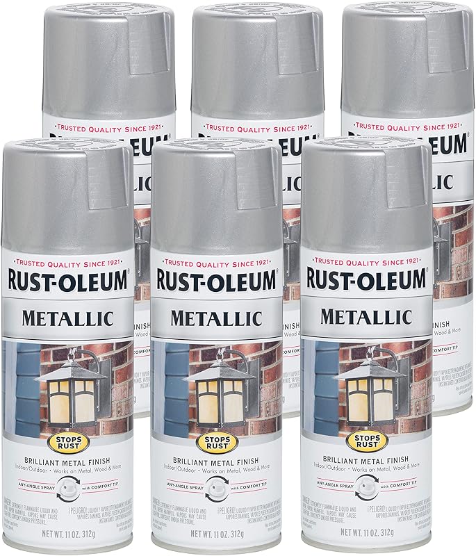 Pintura antioxidante metálica espray 11oz color plateado