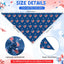 32 Bandanas Patrióticas para Perros Rojas Blancas Azules