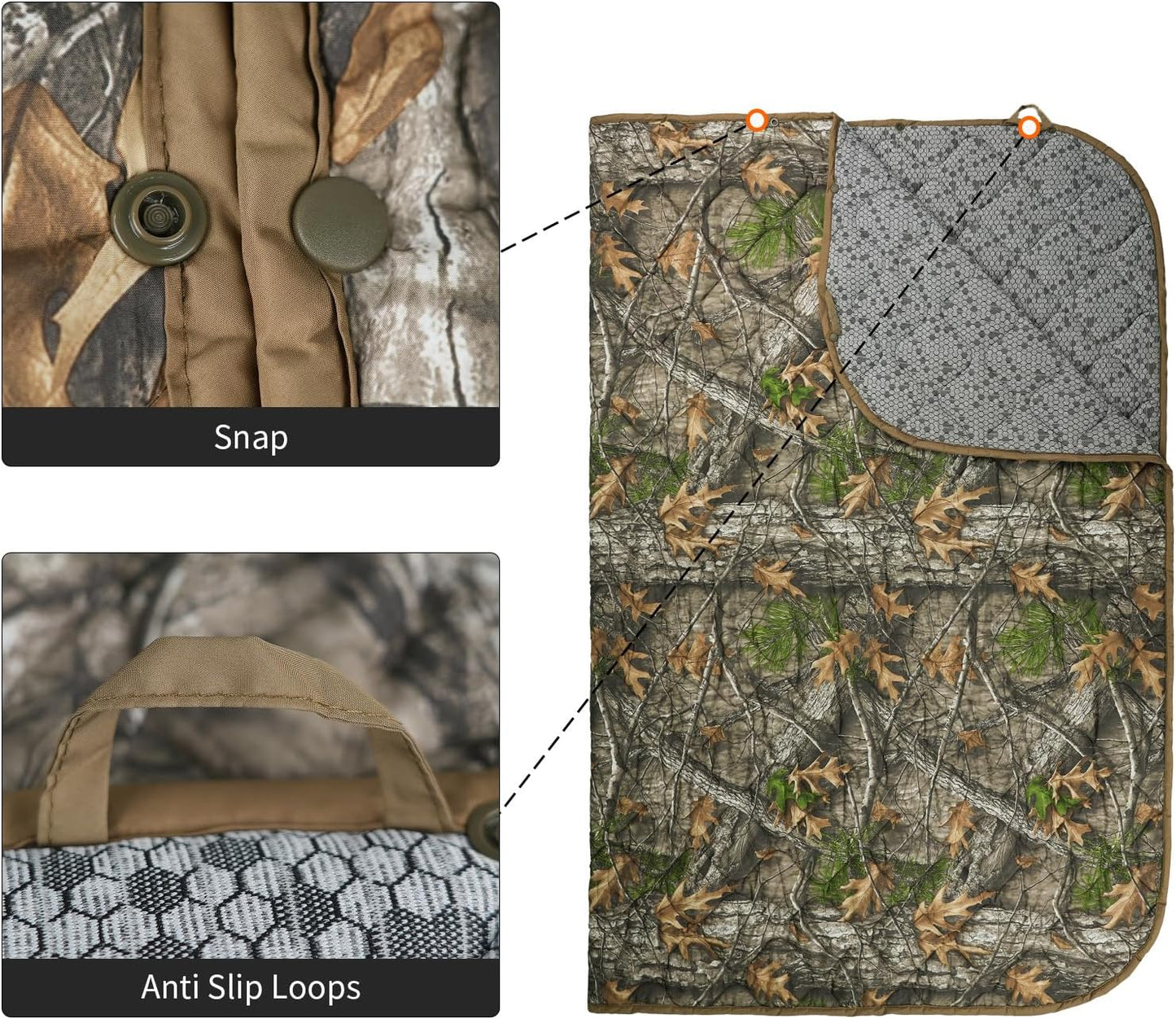 Manta camuflaje impermeable aislante para camping y