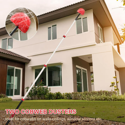 Poste extensible 12ft con cepillos telaraña