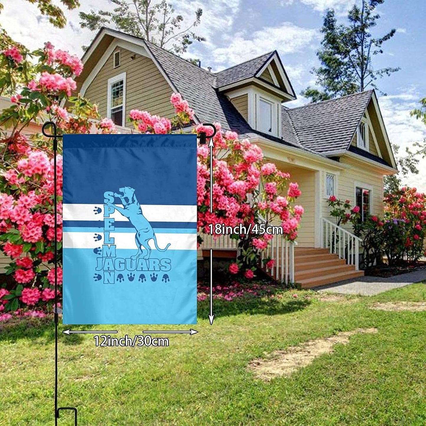 Bandera doble cara Spelman College Jaguar 12.5x18"