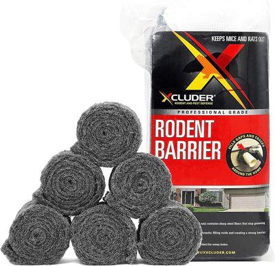 Tela relleno control roedores 6 rollos lana acero inox