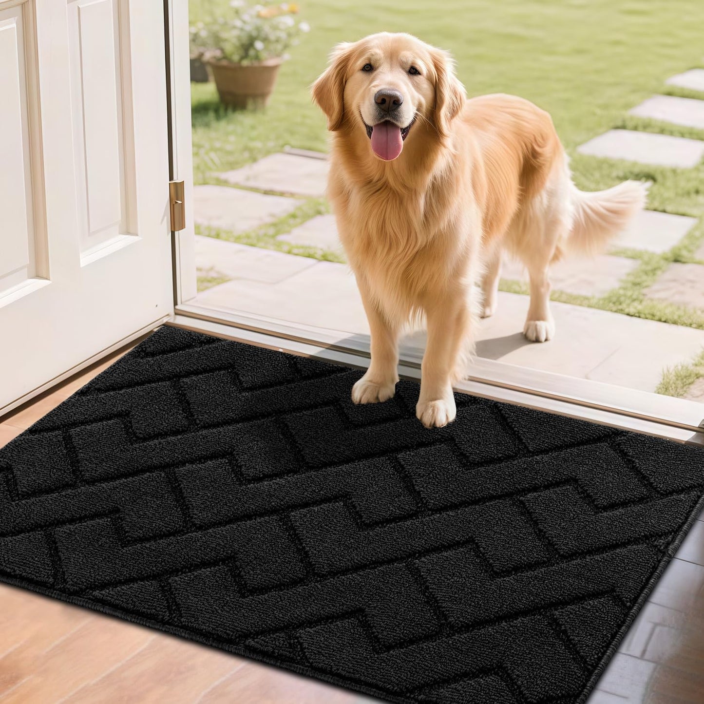 Tapete interior puerta 24x35pulg antiderrap goma absorbente