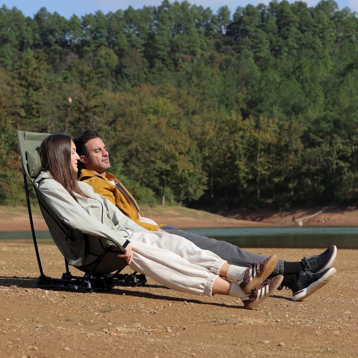 Silla camping plegable con respaldo alto modos dobles