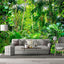Papel pintado selva tropical hojas verdes sala 348x244cm