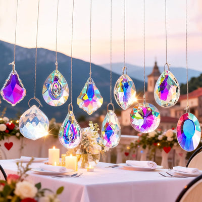 10 Pzas Atrapasol Cristal Colgante para Decoración