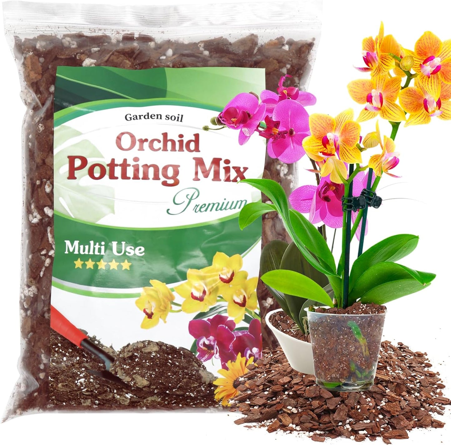 Mezcla orquídeas corteza pino perlita turba coco