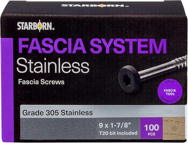 Tornillos fascia acero inox 9x1-7/8 100 pzas color rosy