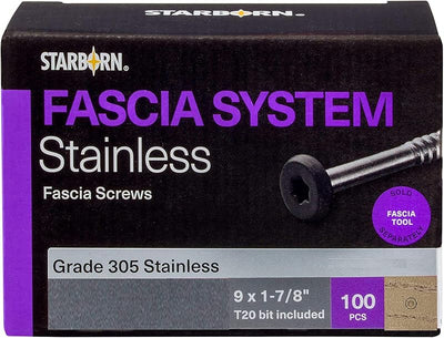 Tornillos fascia acero inox 9x1-7/8 100 pzas color rosy
