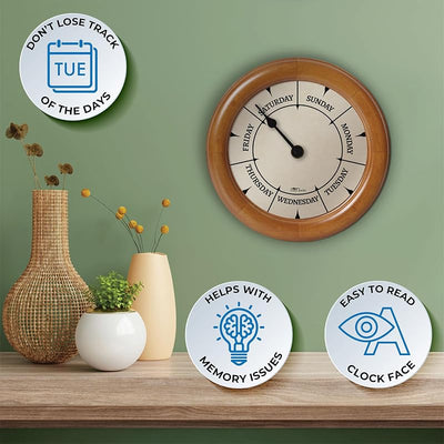 Reloj pared madera pino 10pulg regalo jubilación