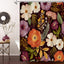 Cortina ducha bohemia floral morada 72pulg