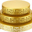 3 Soportes Dorados 12/14/16pulg para Tartas Bodas Fiestas
