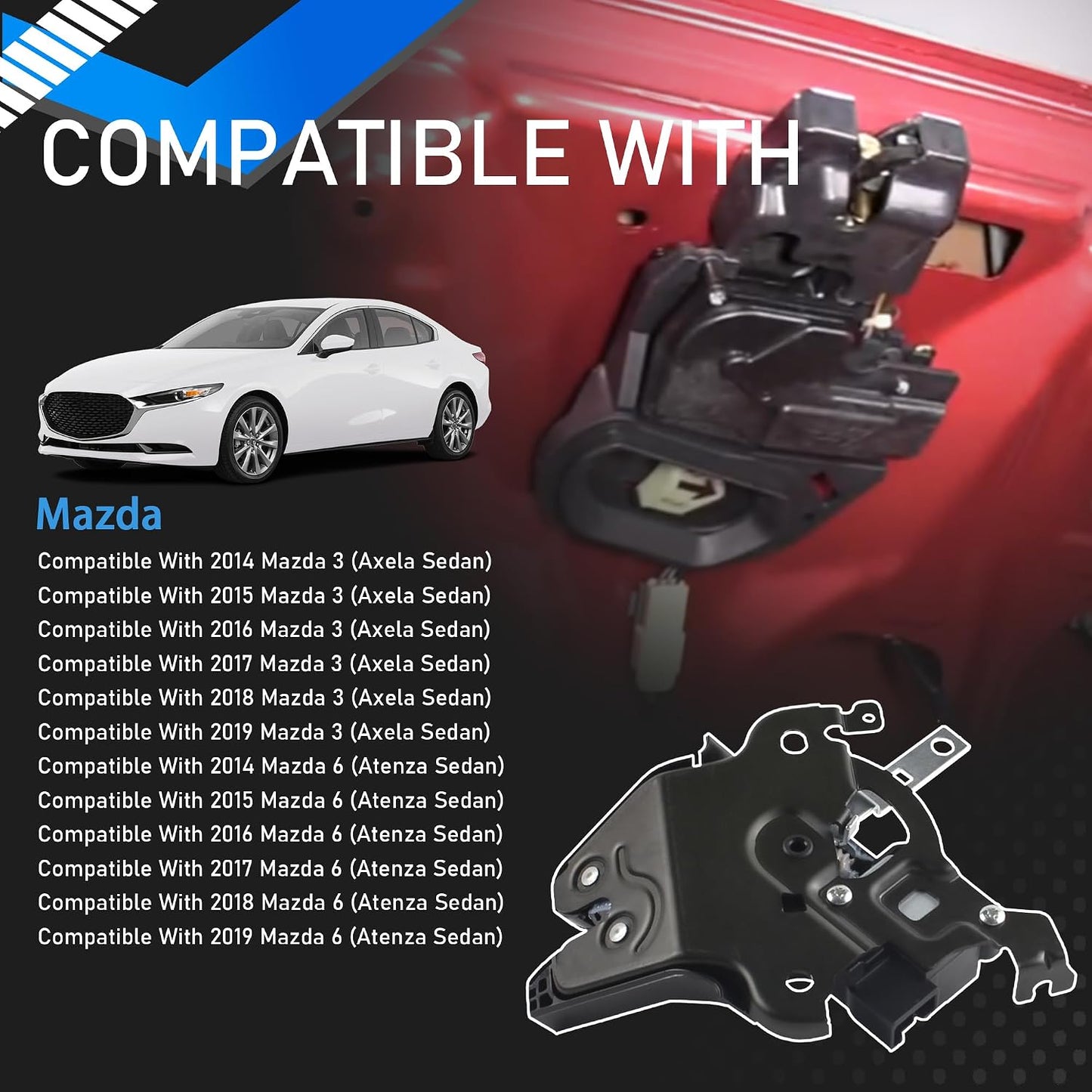 Actuador bloqueo cubierta trasera Mazda 3 6 14-19