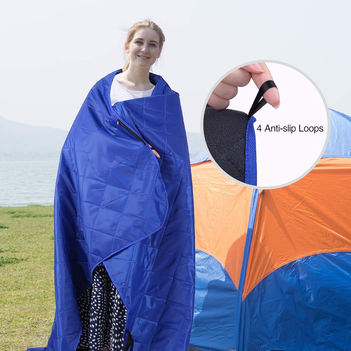 Manta impermeable forro polar resistente al viento