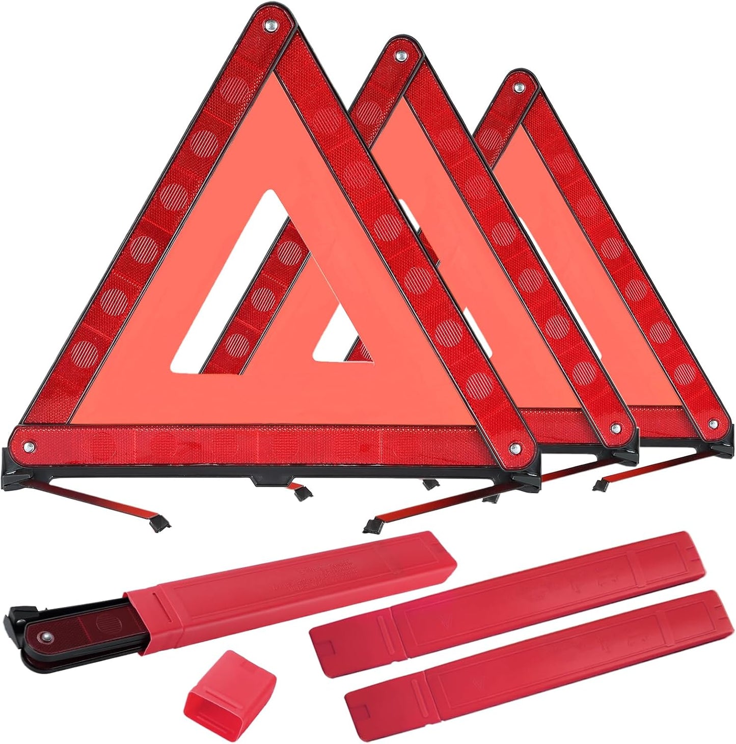 Kit 3 triángulos seguridad reflectantes para vehículos