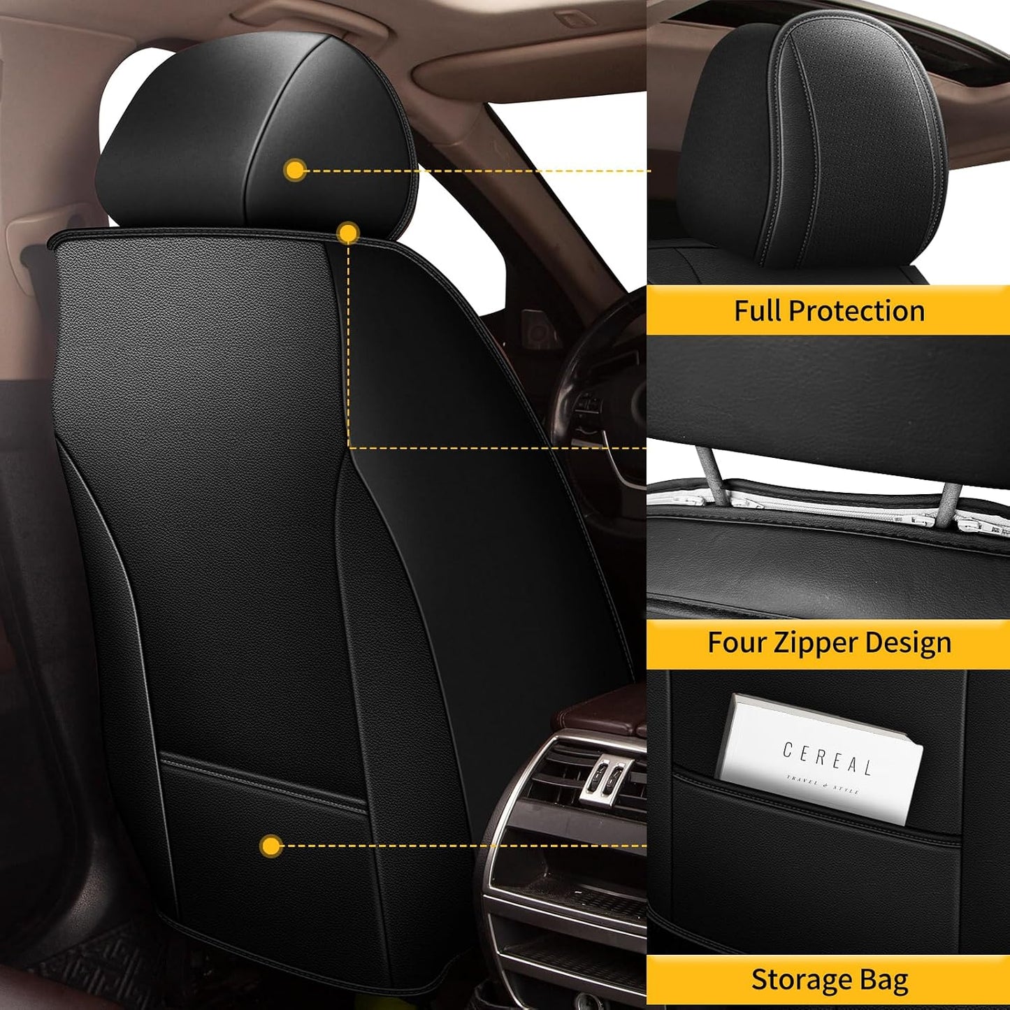 Fundas asiento cuero para Nissan Titan 09-26 Impermeable
