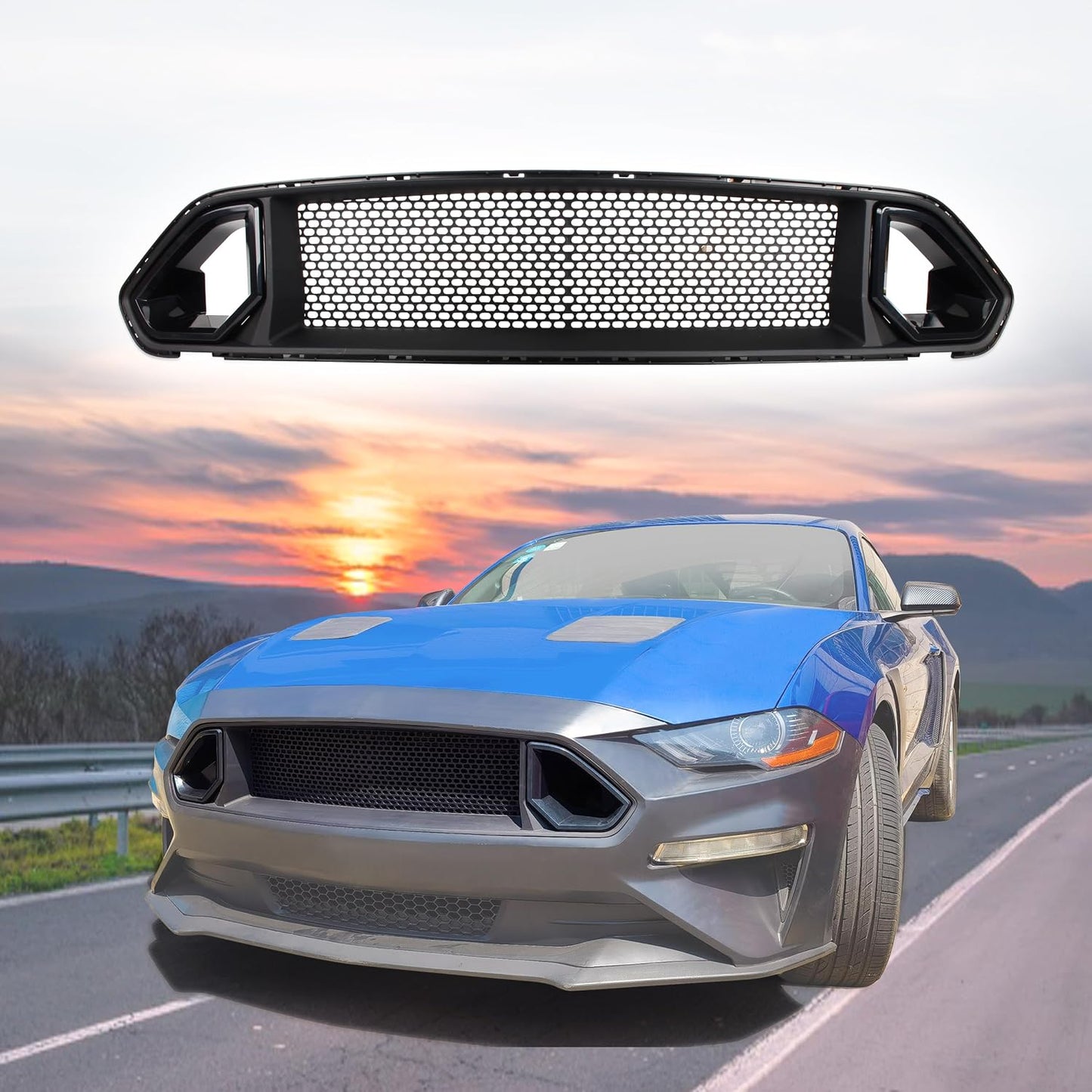 Rejillas parachoques Ford Mustang 18-23 GT EcoBoost patrón