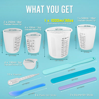 Tazas silicona 1L 1000ml reutilizables 500 250ml