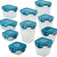 Set 20 Pzas Contenedores Apilables Transparentes Tapas