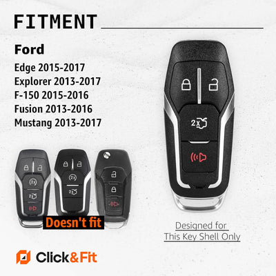 Funda silicona llavero comp Ford F-150 13-17 negro pizarra