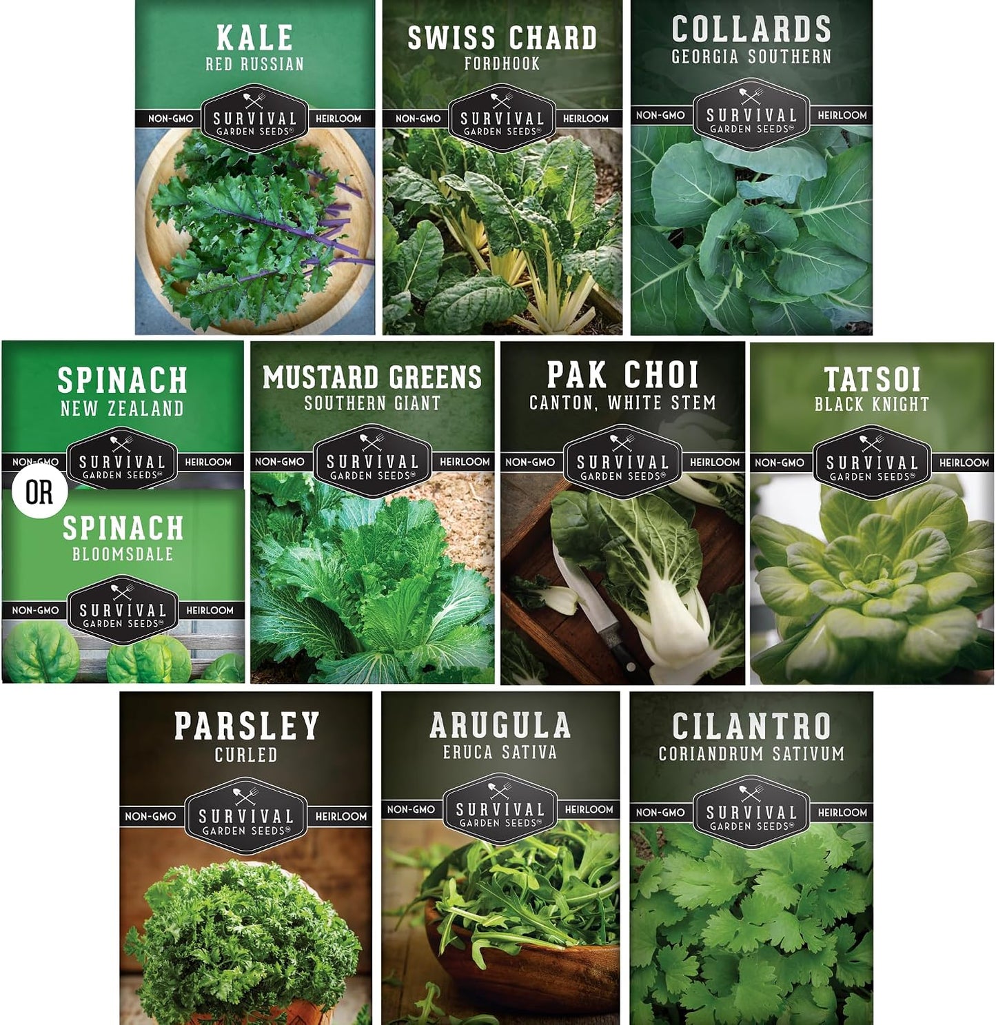 10 Semillas Verduras Power Greens Otoño Primavera