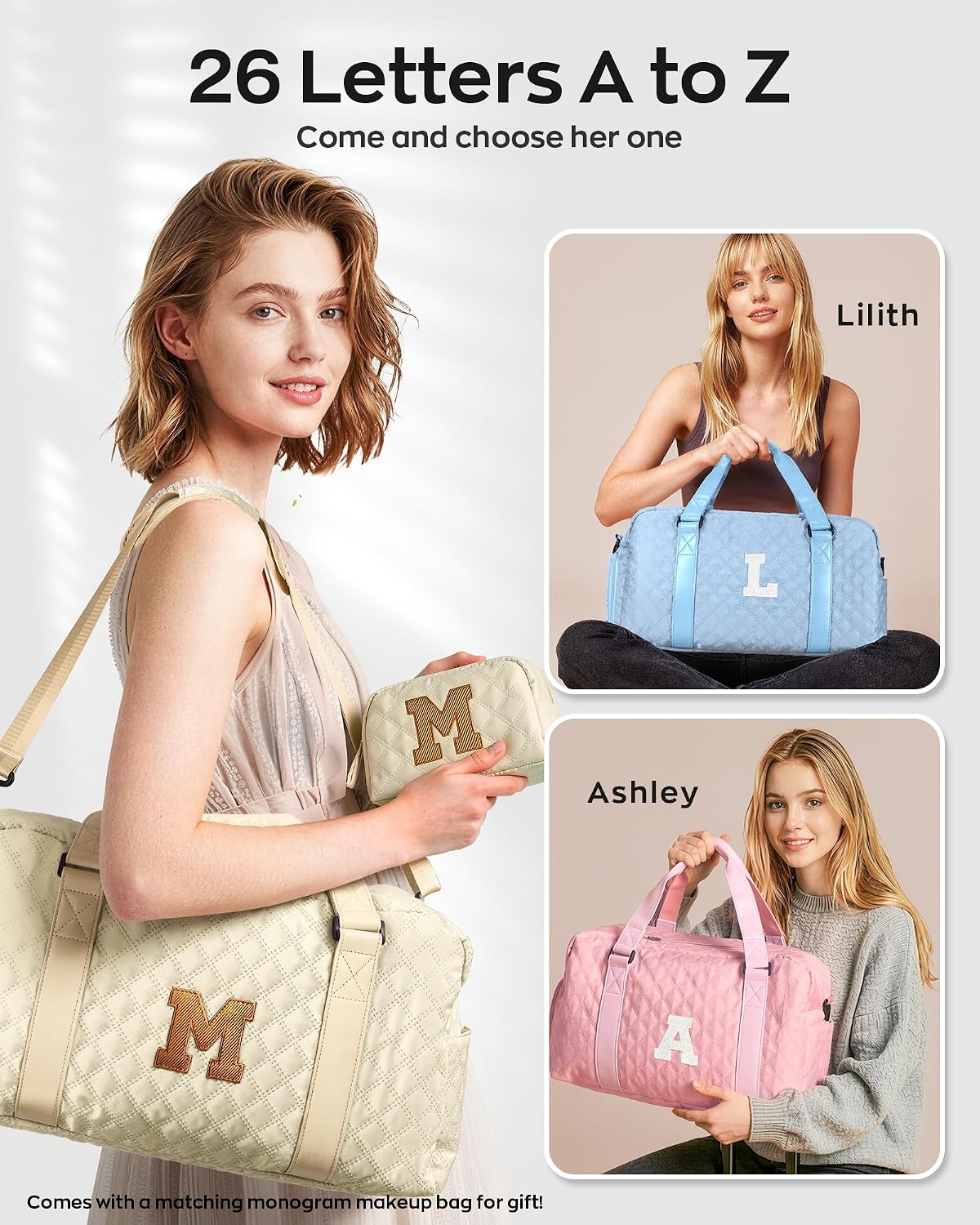 Bolsa de viaje lona personalizada para mujer niña Púrpura 3XL