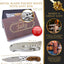 Cuchillo plegable bolsillo grabado monograma 2 líneas