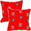 2 Almohadas decorativas exteriores 16x16pulg NC State Wolfpack