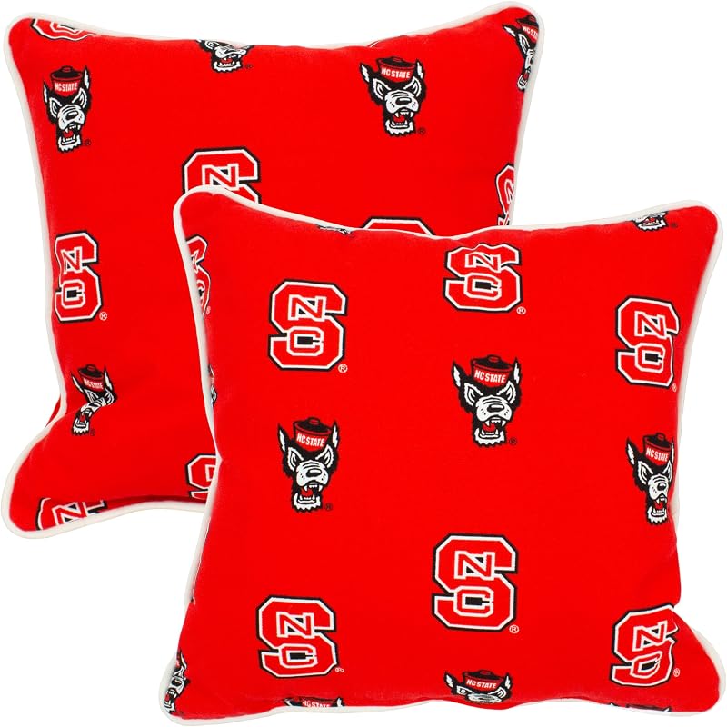 2 Almohadas decorativas exteriores 16x16pulg NC State Wolfpack