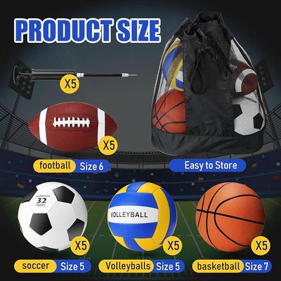 Set pelotas deportivas oficiales baloncesto fútbol
